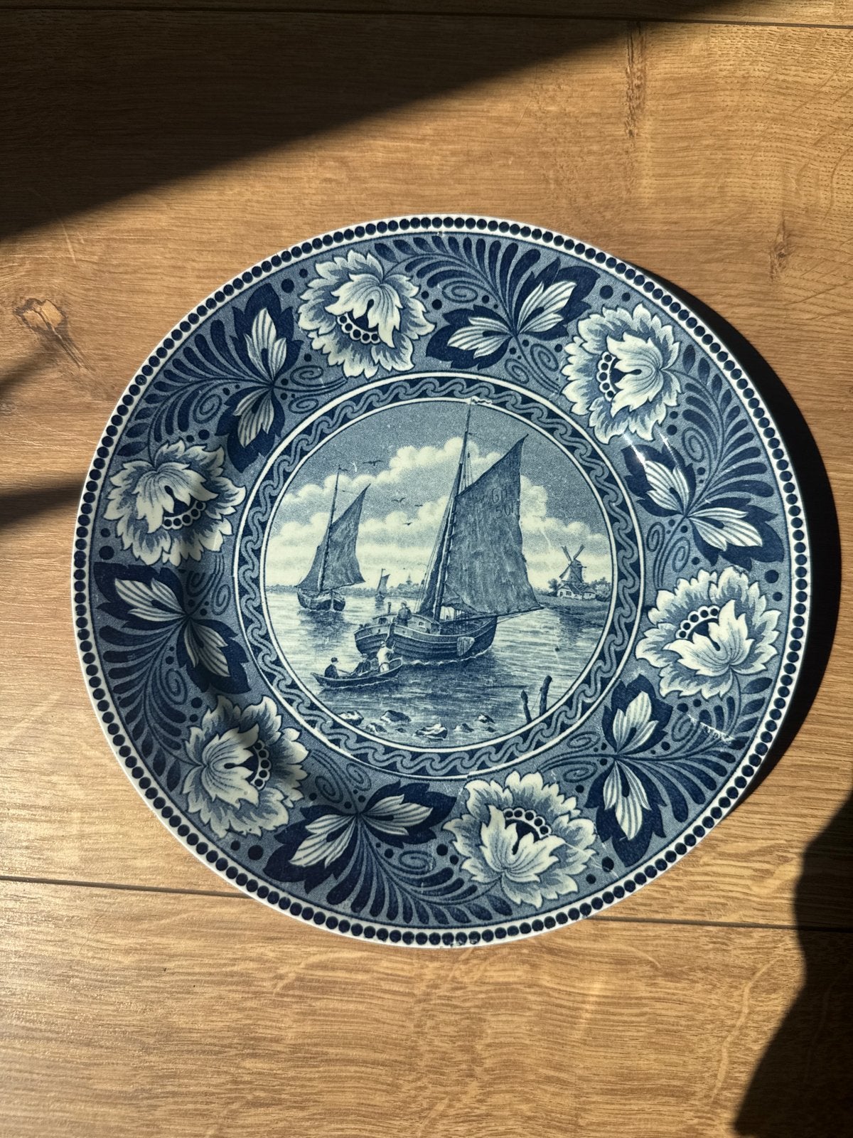 Societe Ceramique Hollandia Delfts Blauw Bord, Ophalen of Verzenden