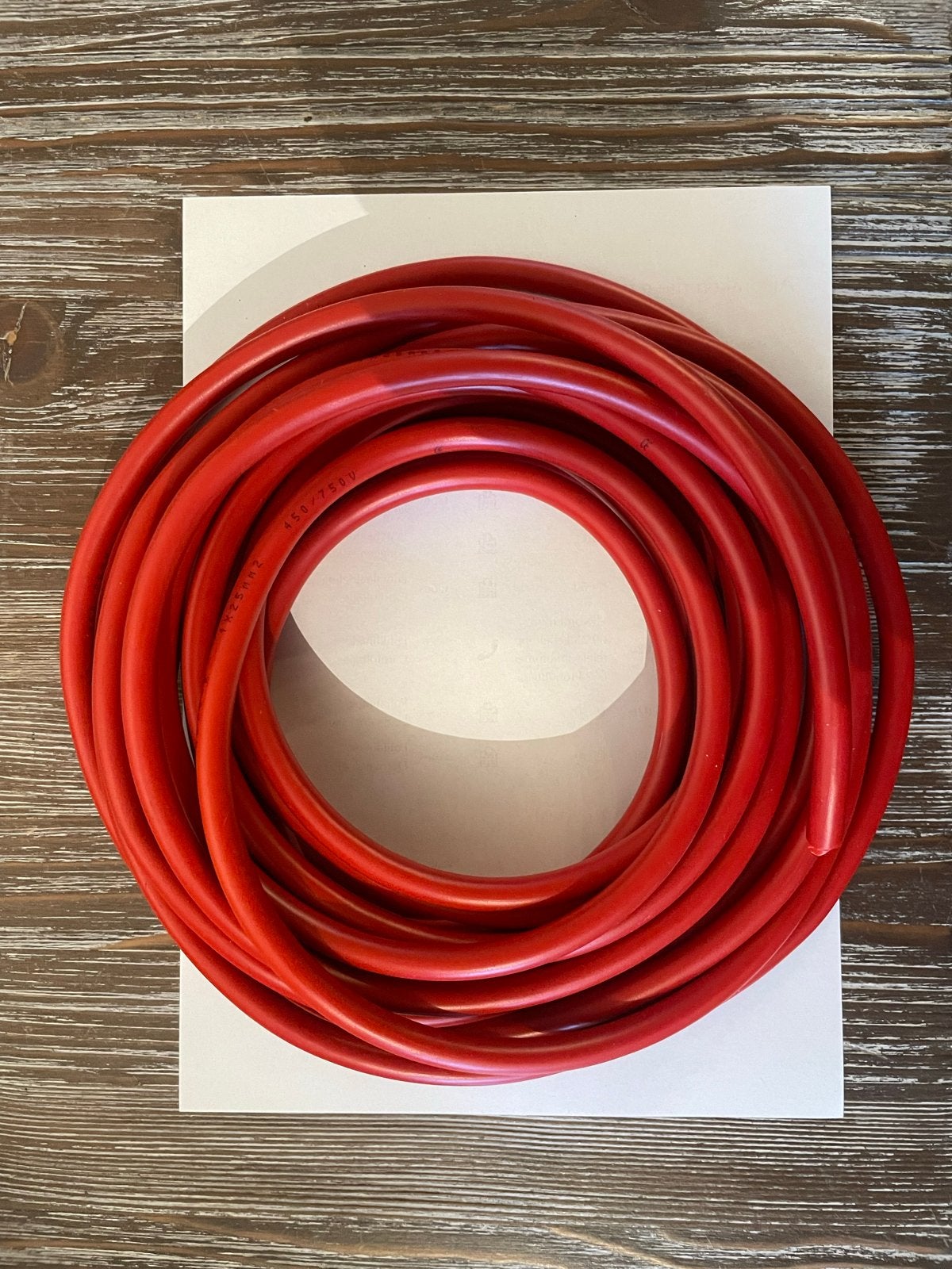 2x6 meter 25mm2 koperdraad - Rood en Zwart, Ophalen of Verzenden, Nieuw