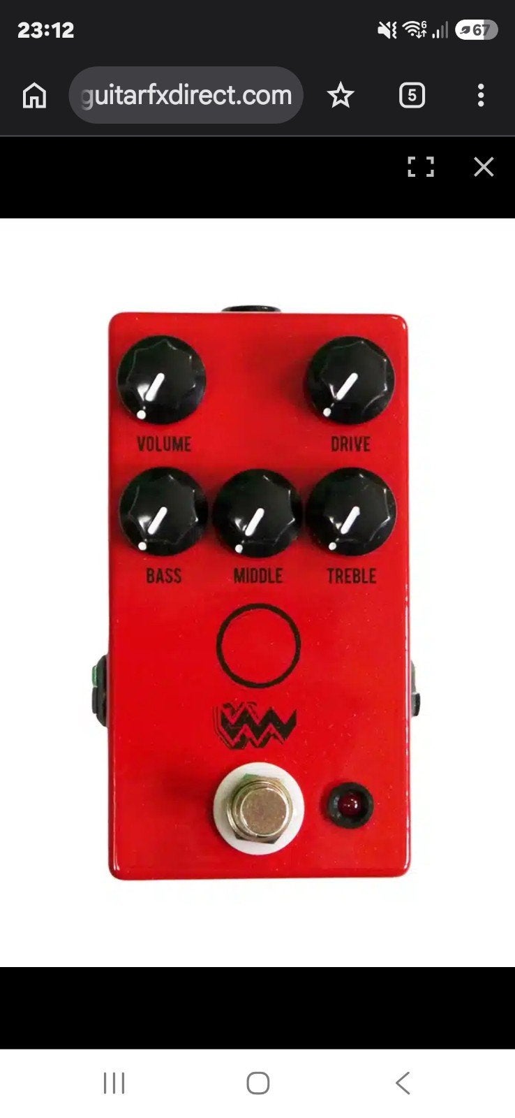 JHS Angry Charlie V3 Distortion Pedaal, Ophalen of Verzenden, Zo goed als nieuw, Distortion, Overdrive of Fuzz