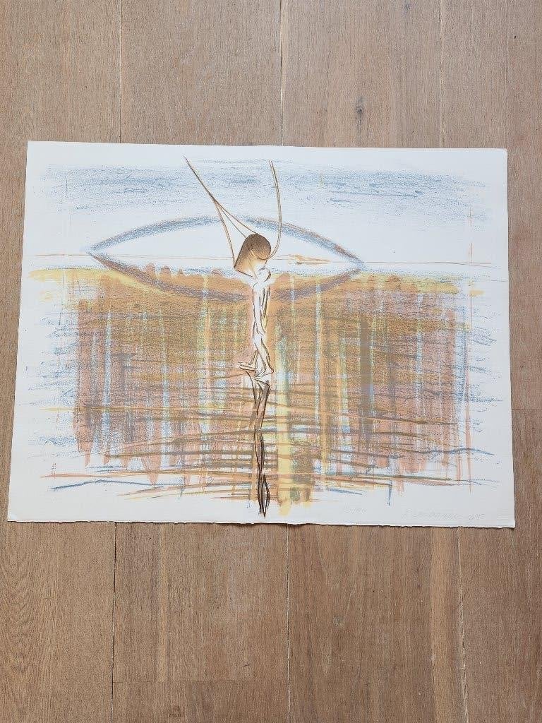 Kunstmap - Fred Landsman, Ophalen, Tekening