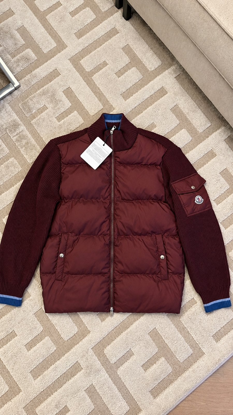 Moncler Bordeaux XL, Ophalen of Verzenden, Nieuw, Maat 56/58 (XL), Rood