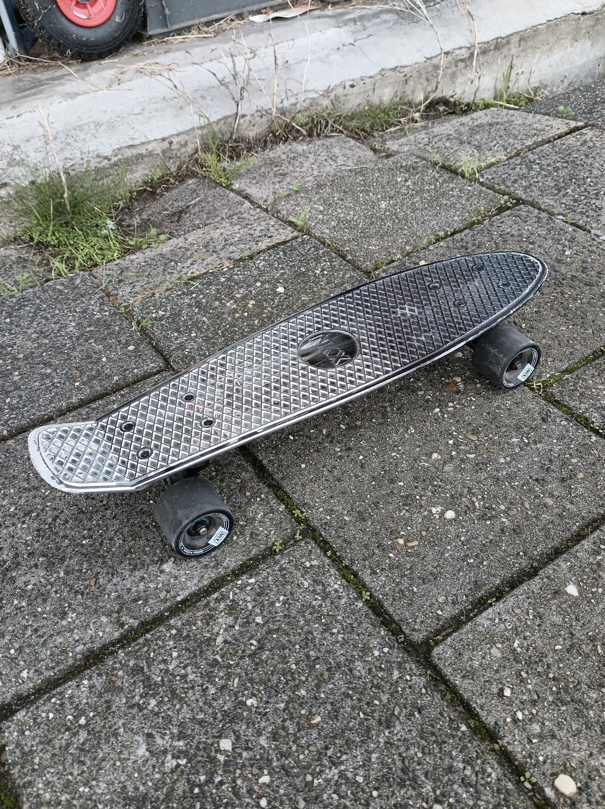 NKX skateboard zilver, Ophalen, Gebruikt