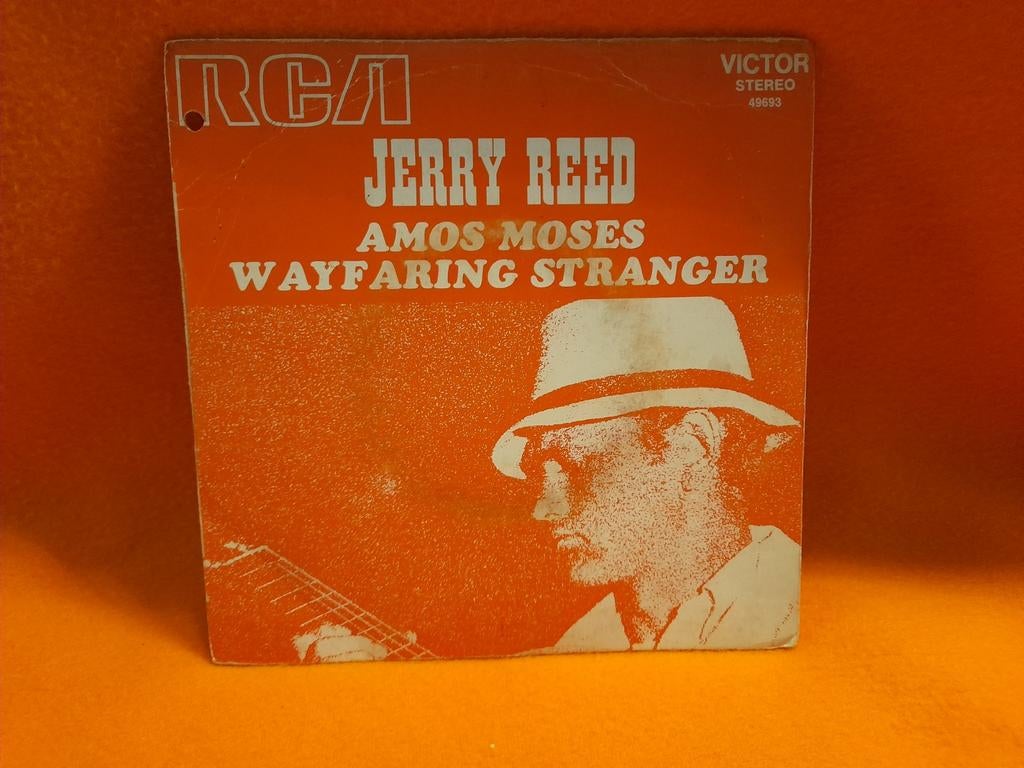 Jerry Reed - Amos Moses/Wayfaring stranger (1970), Gebruikt, 7 inch, Single, Ophalen of Verzenden