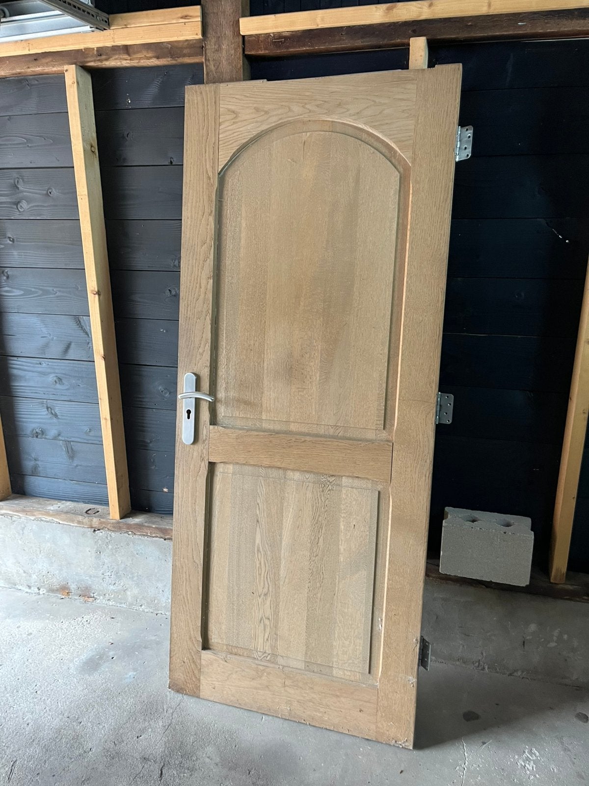 Massief eiken binnendeur te koop, Ophalen, Zo goed als nieuw, Binnendeur, 200 tot 215 cm