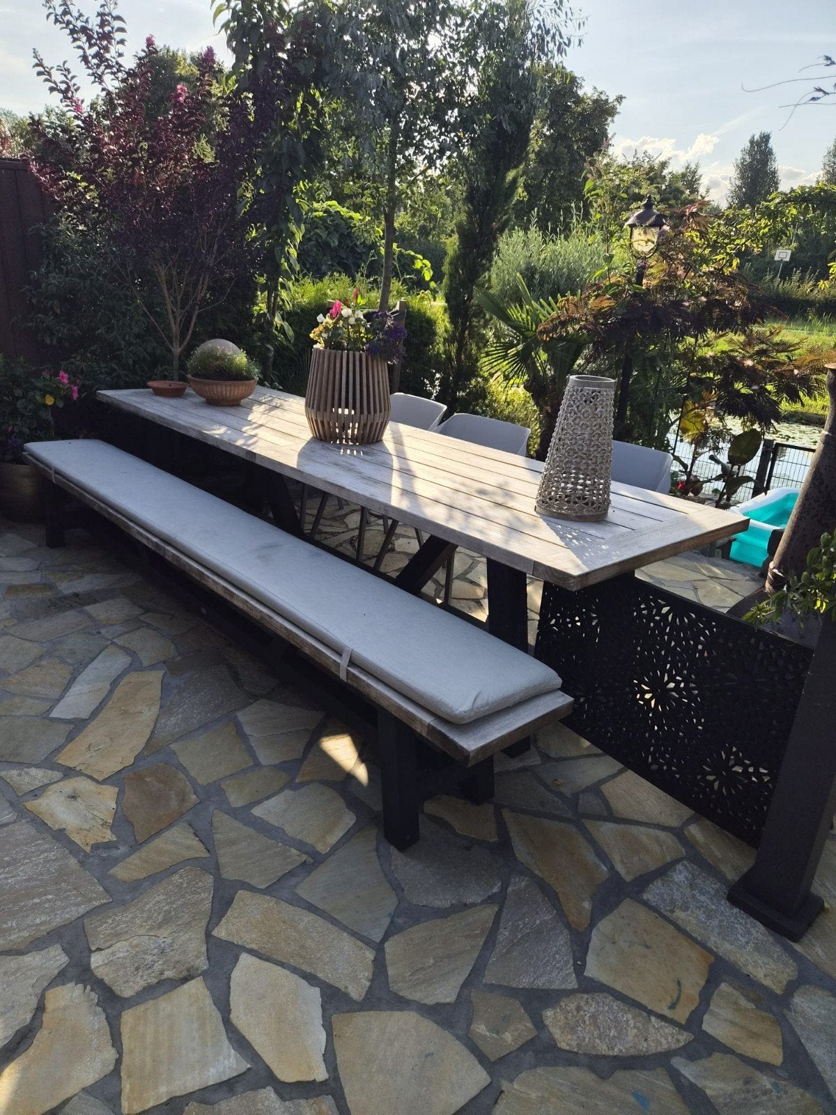 luxe tuintafel en bank + stoelen, Tuin en Terras, Ophalen of Verzenden