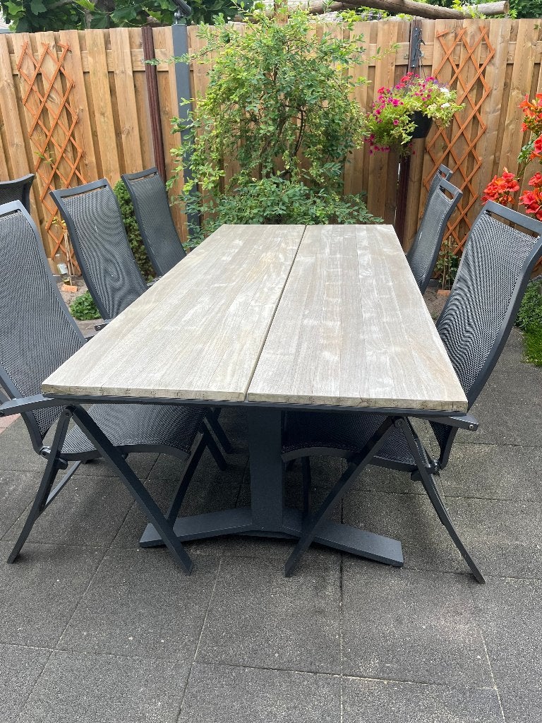 Tuintafel, merk SUNS, Tuin en Terras, Ophalen, Zo goed als nieuw, Rechthoekig, Teakhout