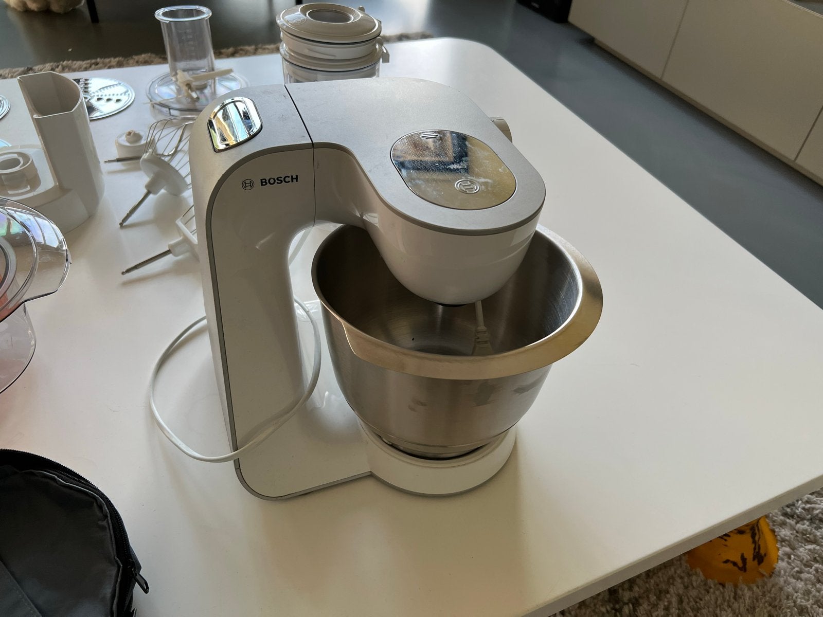 Bosch MUM54230/01 Keukenmachine met heel veel accessoires, Witgoed en Apparatuur, Keukenmixers, Ophalen, Gebruikt, Vaatwasserbestendig