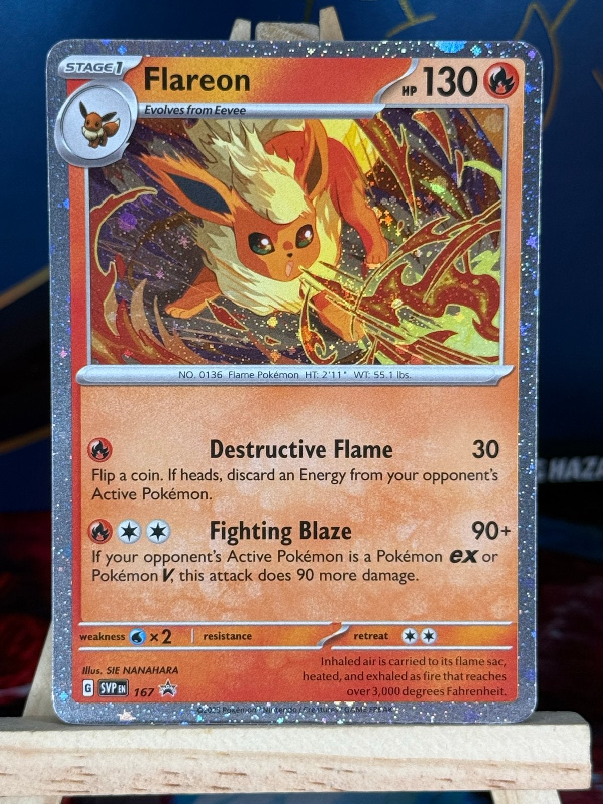 Flareon [Cosmos Holo] #167 | Pokemon Promo, Ophalen of Verzenden, Zo goed als nieuw, Losse kaart, Foil