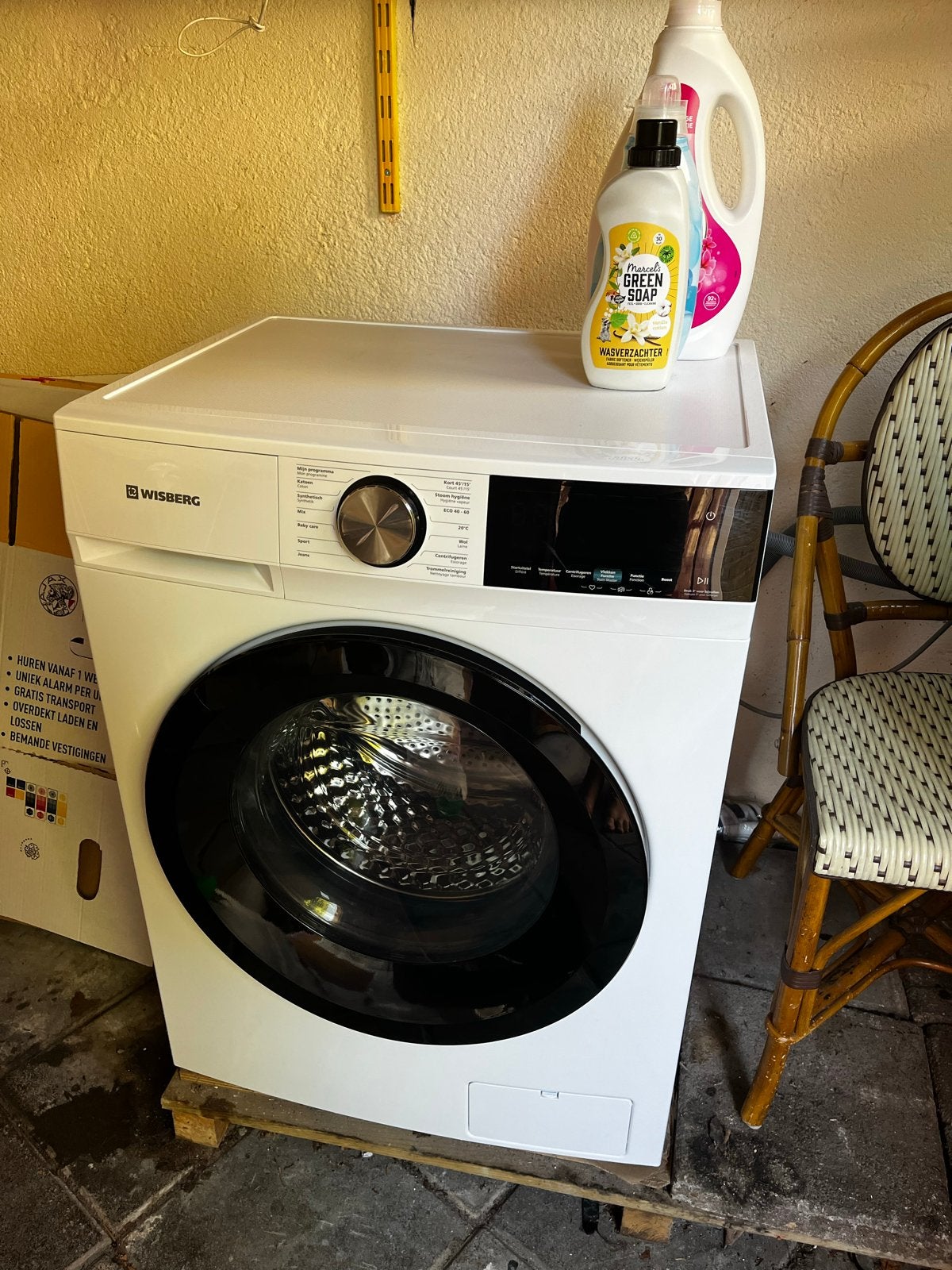 Wisberg wasmachine - Zo goed als nieuw, Witgoed en Apparatuur, Wasmachines, Ophalen, 1200 tot 1600 toeren, 8 tot 10 kg, Zo goed als nieuw