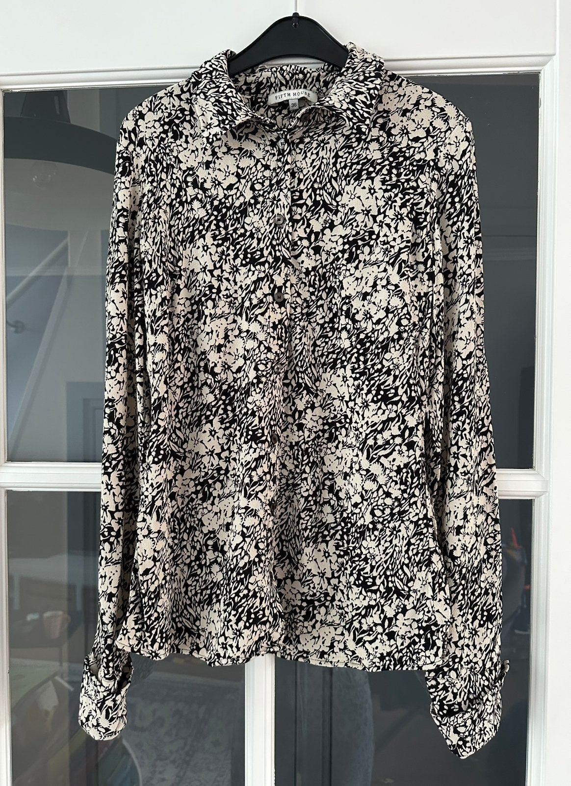Nieuwe zwart beige blouse Fifth House maat 36, Ophalen of Verzenden, Nieuw, Maat 36 (S), Zwart