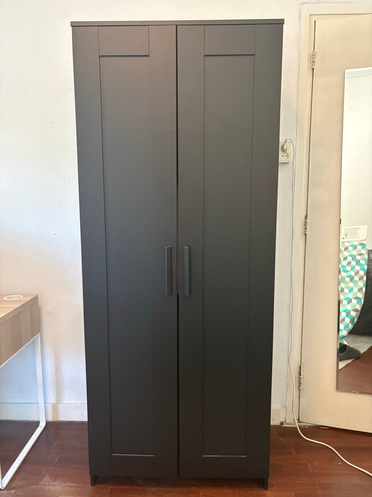 IKEA BRIMNES Kledingkast Zwart - 78x50x190 cm, Ophalen, Gebruikt, 50 tot 100 cm, 150 tot 200 cm
