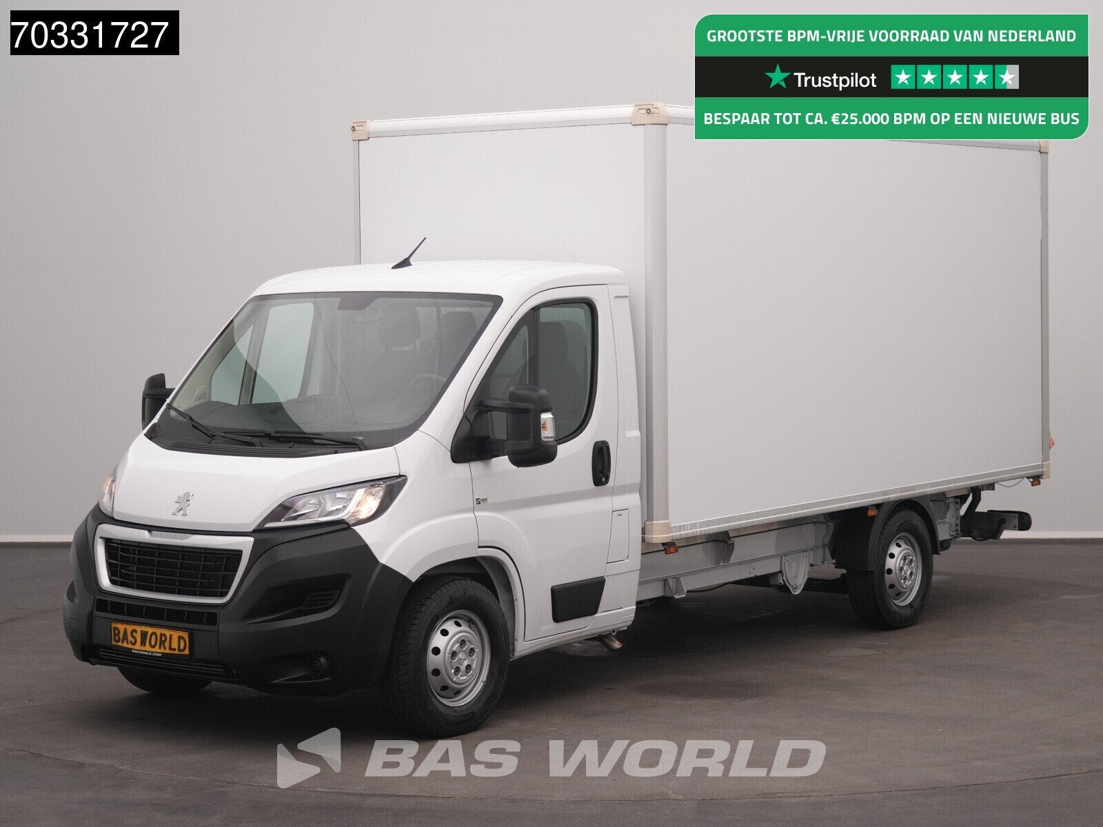 Peugeot Boxer 165PK Laadklep Bakwagen Airco Cruise Camera St, Stof, Gebruikt, Euro 6, 4 cilinders