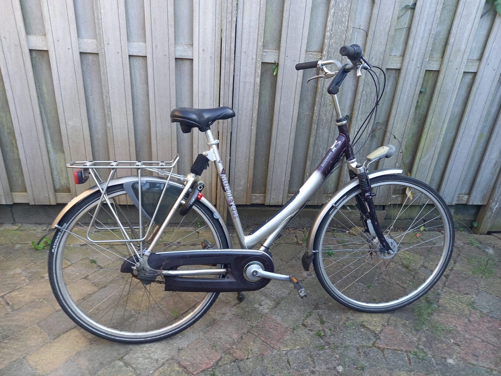 Damesfiets, Gebruikt, Versnellingen, 56 cm of meer, Schijfrem