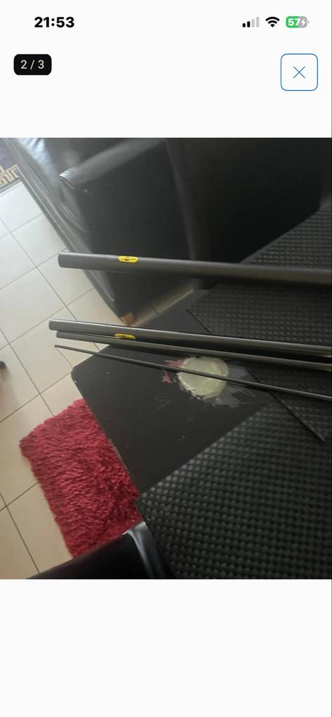 2x Sensas SLW Topset 5,60m - Zeer goede kwaliteit, Ophalen of Verzenden, Zo goed als nieuw, Vaste hengel