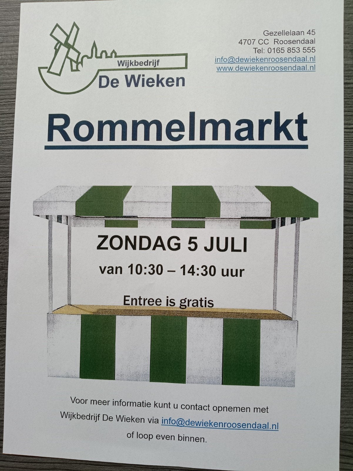 Rommelmarkt wijkhuis De Wieken Roosendaal, Diversen, Ophalen, Nieuw