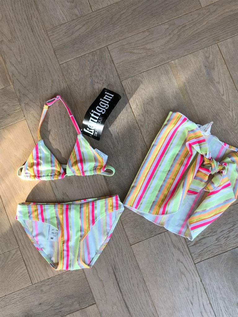 Supervrolijke 3-delige zwemset bikini met rokje maat 98, Maat 98, Bikiniset, Meisje, Nieuw
