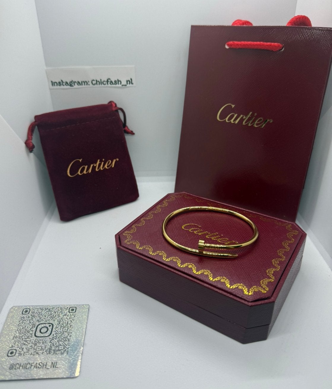 CARTIER SPIJKER  ARMBAND, Ophalen of Verzenden, Zo goed als nieuw, Goud