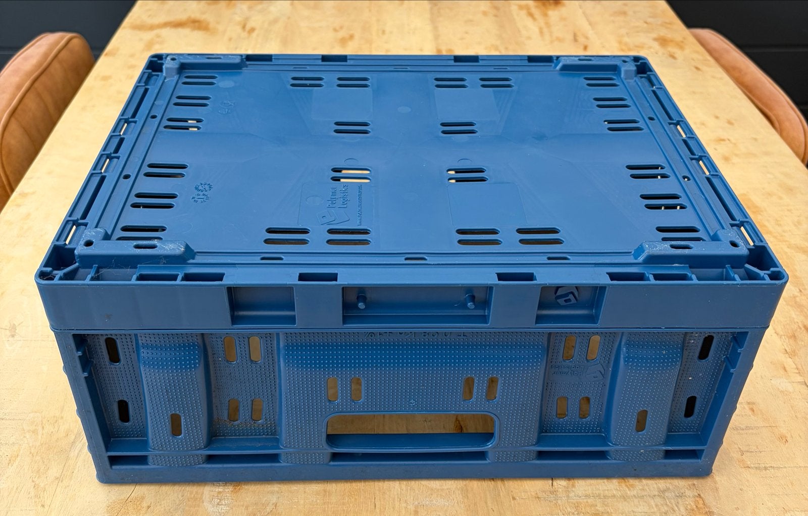 Opvouwbare krat - Blauw - Handig voor opslag en transport, Ophalen, Gebruikt, 40 tot 60 cm, Opvouwbaar