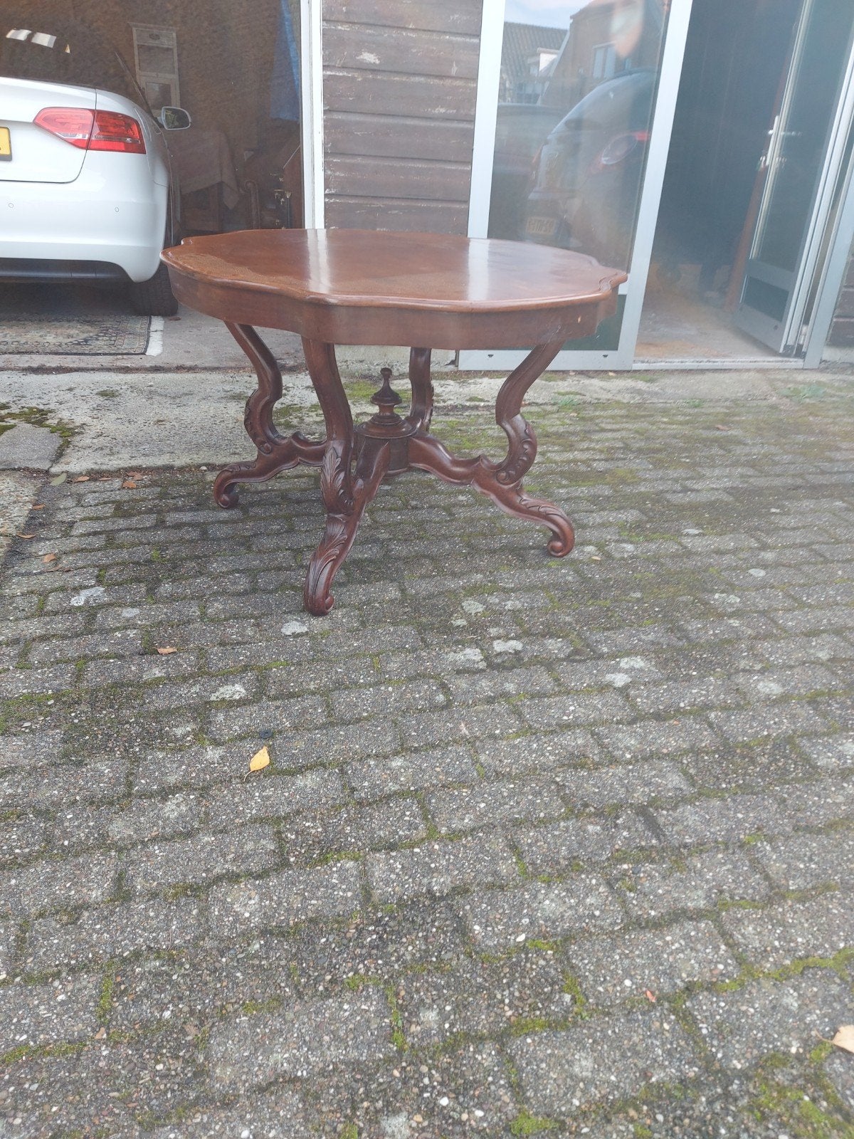 Antieke mahonie spinnekoptafel, redelijk/goed, Antiek en Kunst, Ophalen