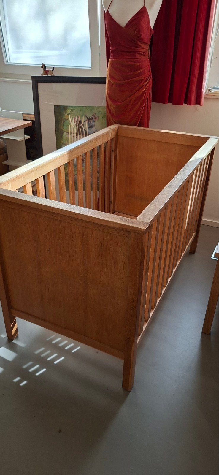 Complete eikenhouten kinderkamer set, Ophalen, Gebruikt