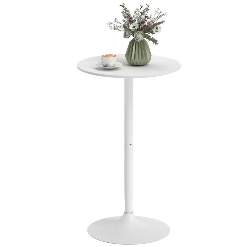 HOMCOM Bartafel Staantafel, Wit, 60x60x102 cm NIEUW IN DOOS, Nieuw, Ophalen of Verzenden, A, A