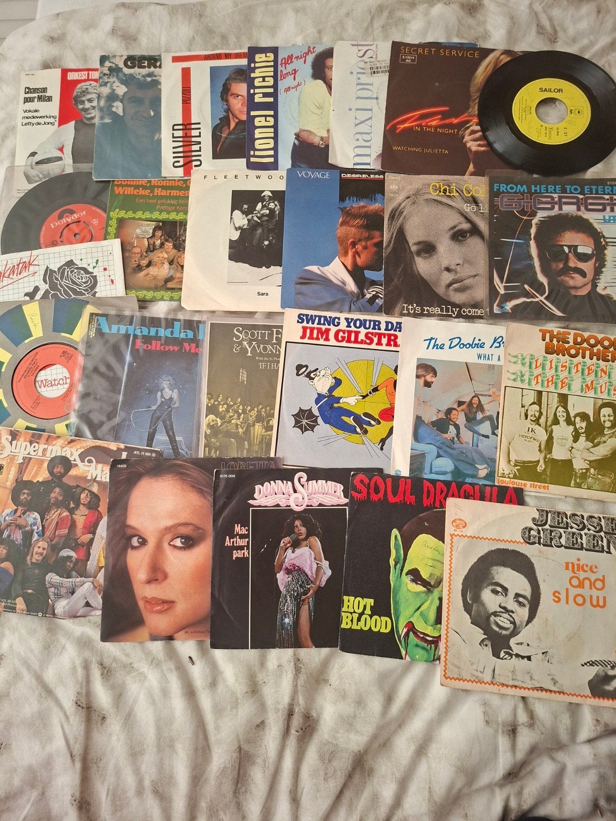 55 singles in één koop - Diverse genres, Gebruikt, Overige genres, 7 inch, Ophalen of Verzenden