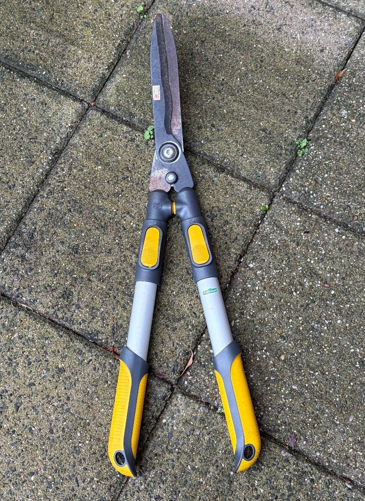 Verstelbare heggenschaar, Tuin en Terras, Ophalen of Verzenden, Gebruikt, Handmatig, Overige merken