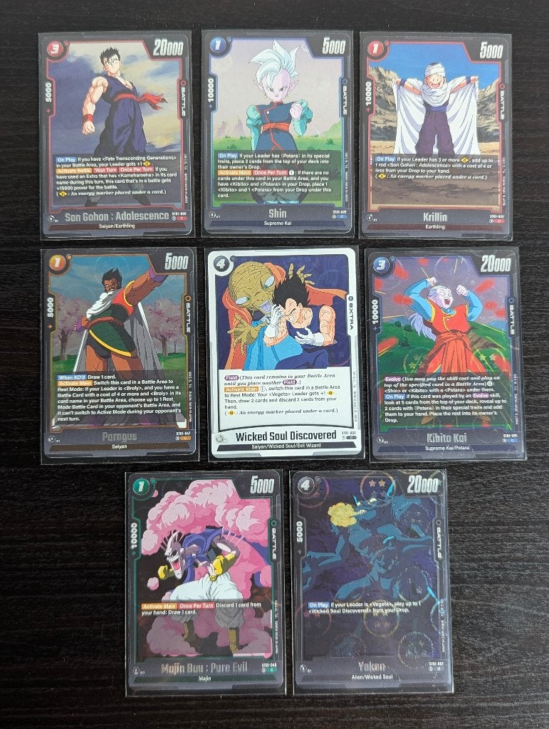 Dragon Ball ST01 - 8x Dragon Balls Variant Kaarten, Ophalen of Verzenden, Zo goed als nieuw, Meerdere kaarten, Foil