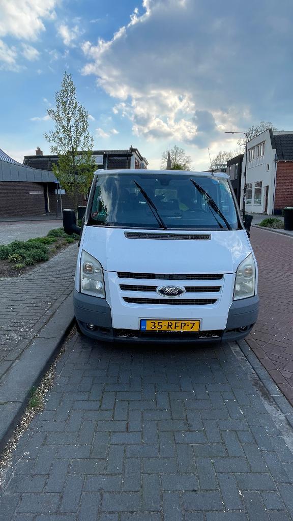 Unieke Ford Transit - 9 persoons - 140pk, Auto's, Ford, Euro 5, Stof, Wit, Origineel Nederlands