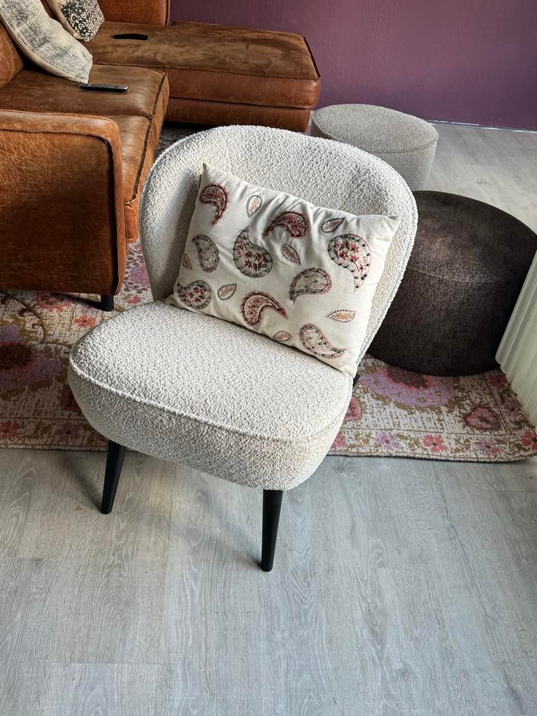 Teddy stoel Kwantum - Crème Bouclé Fauteuil, Overige kleuren, Ophalen of Verzenden, Zo goed als nieuw, Eén
