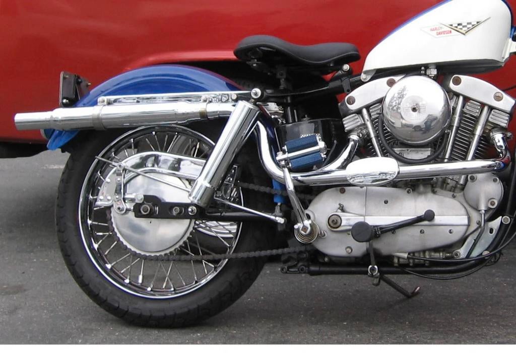 Harley davidson early sportster high pipe uitlaat (gasbox), Motoren, Ophalen of Verzenden, Nieuw