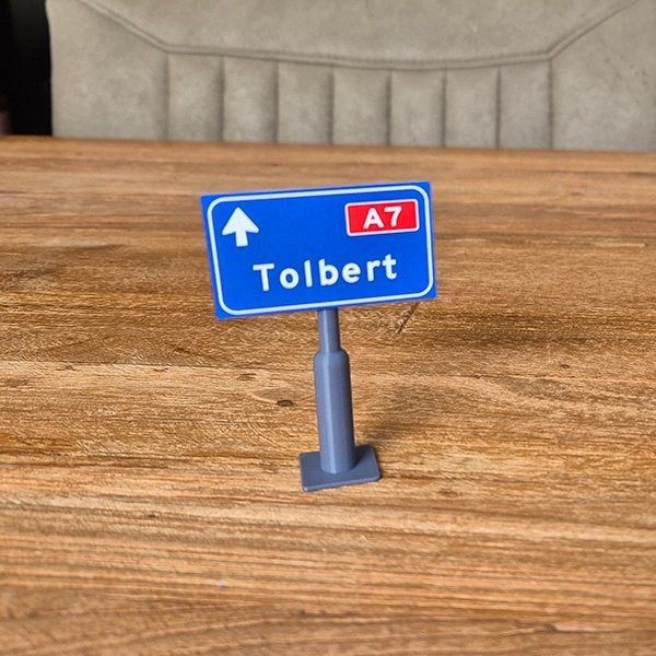 Verkeersbord op Paal – 1-87, Hobby en Vrije tijd, Modelauto's | 1:87, Nieuw, Bus of Vrachtwagen, Overige merken, Ophalen of Verzenden