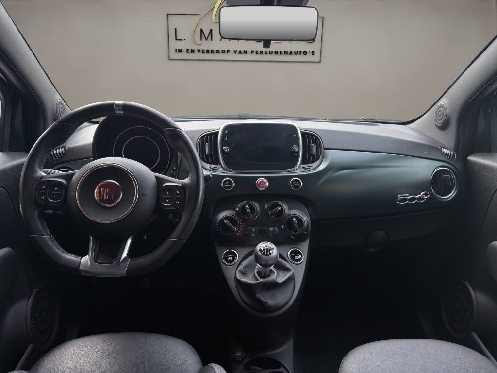 Fiat 500C 1.0 Hybrid Rockstar 2021 ZWART | Cabrio | Sport |, Auto's, Fiat, Automatische klimaatregeling, Gebruikt, Euro 6, Cabriolet