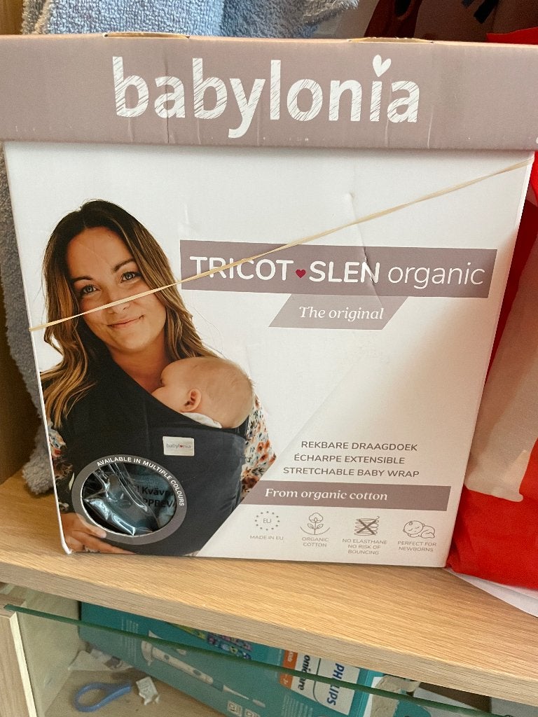 Babylonia draagdoek tricot-slem, Draagdoek, Buik of Rug, Zo goed als nieuw, Ophalen