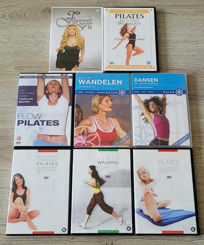 Workout DVD's 8 stuks, Cursus of Instructie, Alle leeftijden, Ophalen of Verzenden, Gebruikt