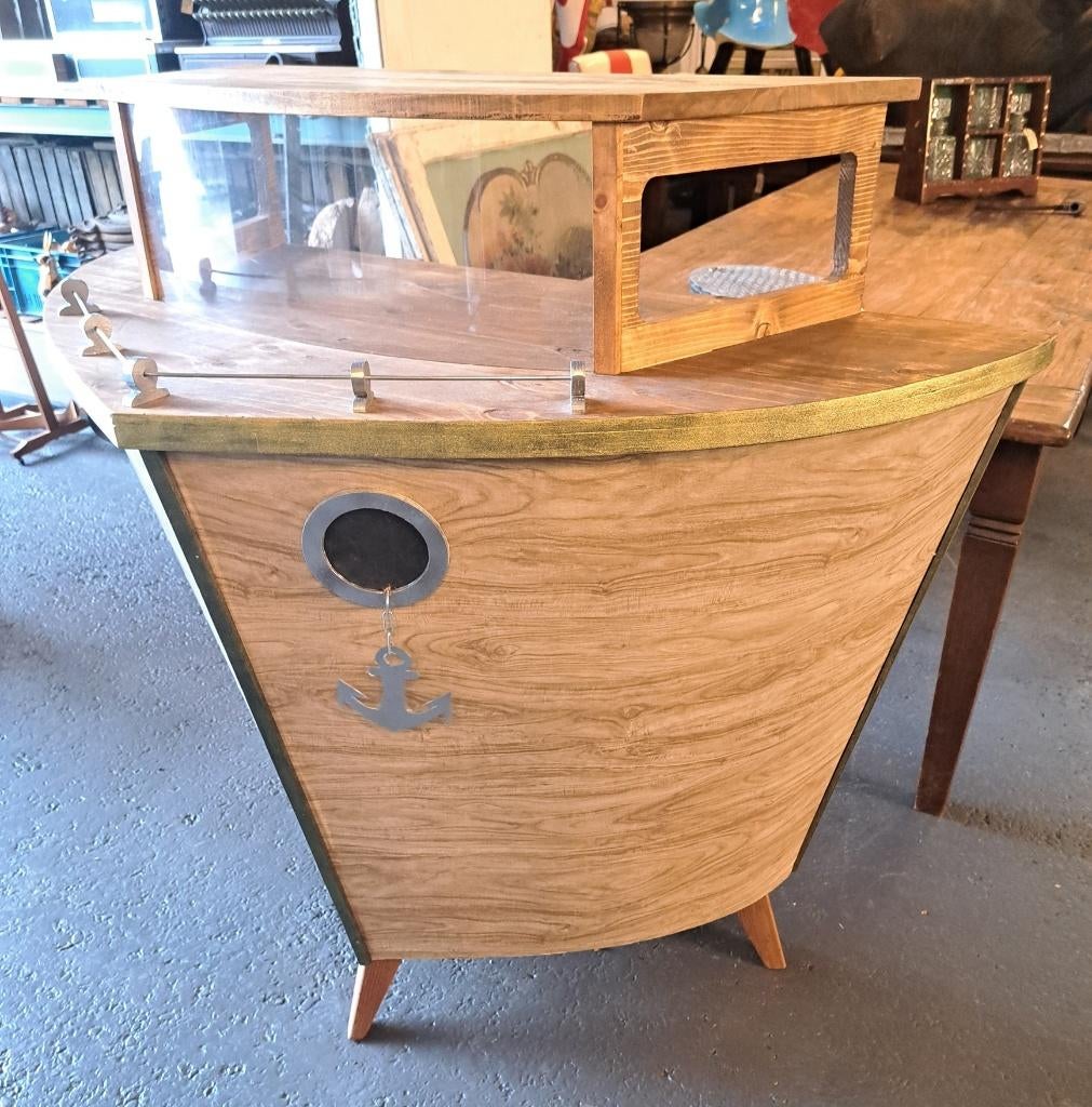 Unieke nautische huisbar voorsteven van een schip zeer mooi, Ophalen