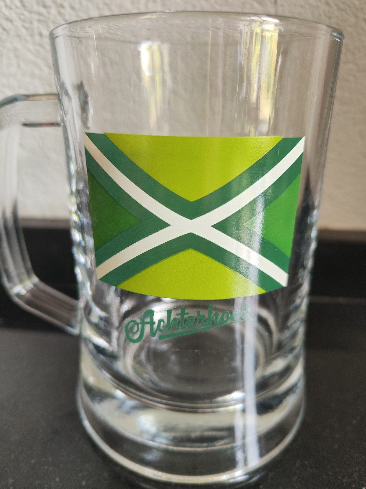 Bierpul Achterhoek met de Achterhoekse vlag 0.5 liter, Ophalen of Verzenden, Zo goed als nieuw, Pul(len), Overige merken
