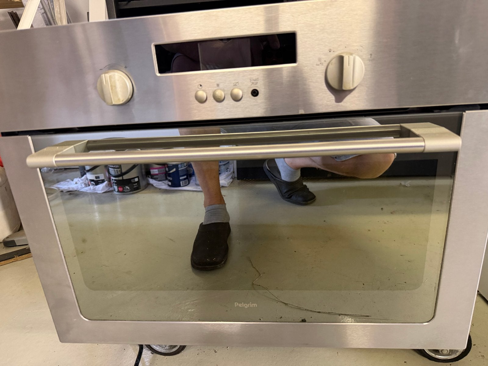 Nette gebruikte Pelgrim inbouw magnetron MAG646RVS/P04, Witgoed en Apparatuur, Gebruikt, Ophalen of Verzenden, Magnetron, Inbouw