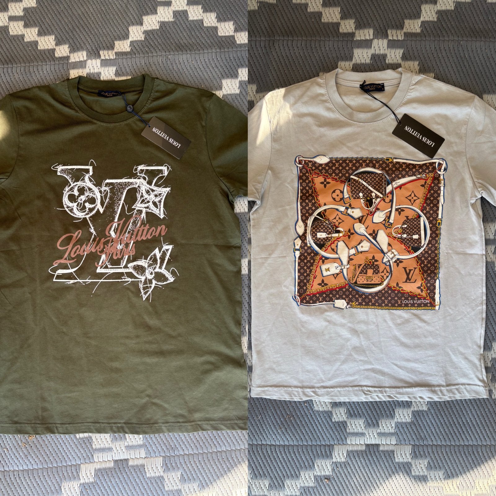 LV T-shirts (4stuks) partij €39,99, Kleding | Heren, T-shirts, Verzenden, Zo goed als nieuw, Overige maten, Groen