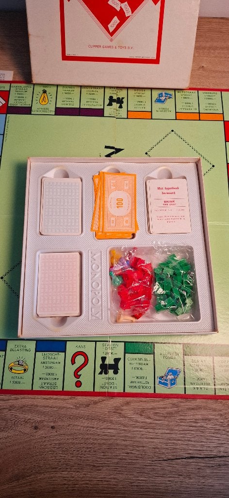 monopoly vintage nederlandse editie, Gebruikt, Ophalen of Verzenden, Monopoly, Drie of vier spelers