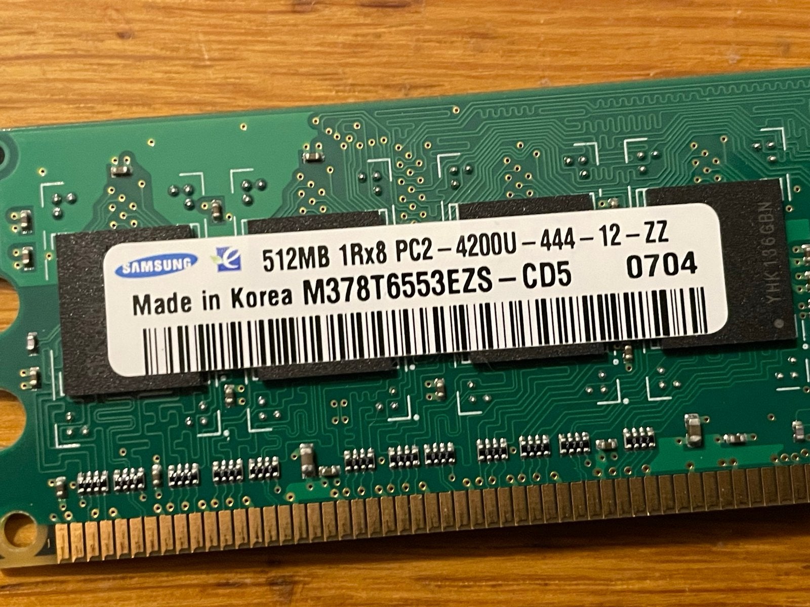 Samsung M378T6553EZS-CD5 512MB DDR2 Desktop RAM, Ophalen of Verzenden, DDR2, Desktop, Gebruikt