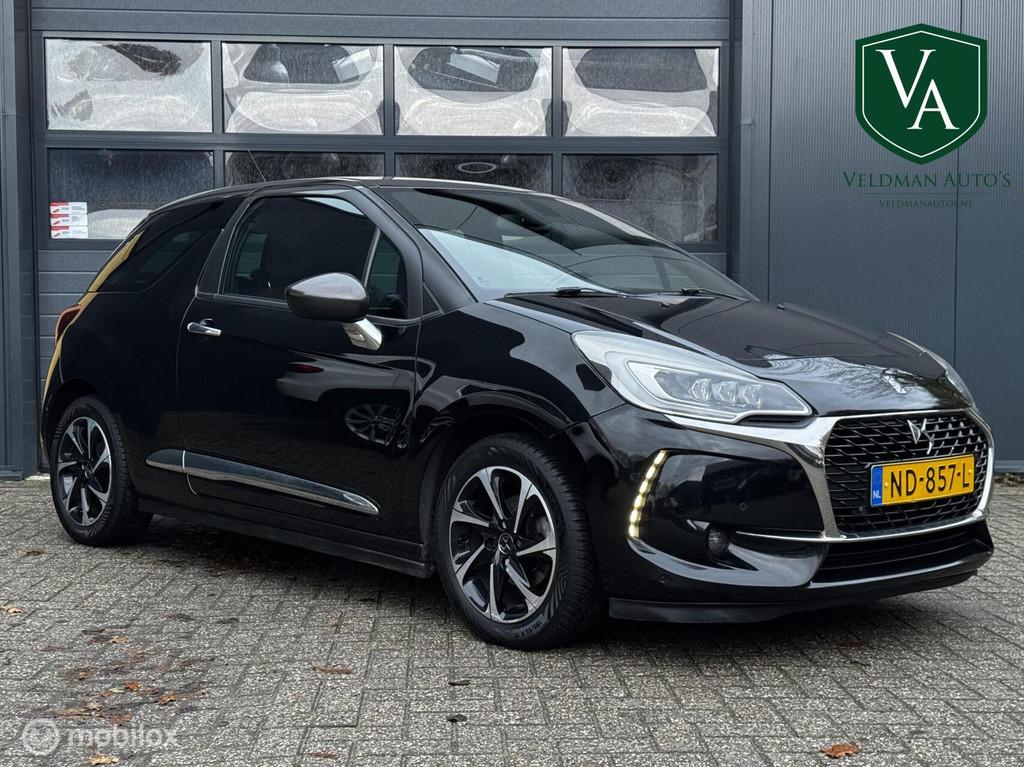 Ds 3 1.2 PureTech So Chic | Airco | cruise | camera, Auto's, Voorwielaandrijving, Euro 6, Zwart, Origineel Nederlands