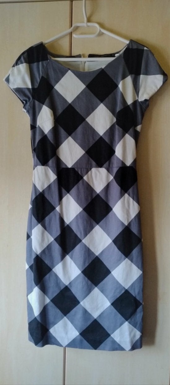 Steps Geruite Jurk Maat 36, Kleding | Dames, Jurken, Zwart, Ophalen of Verzenden, Zo goed als nieuw, Maat 36 (S)