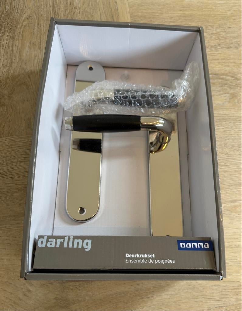 Deurkrukset Darling Gamma blind nikkel glans (aluminium), Doe-het-zelf en Verbouw, Hang- en Sluitwerk, Ophalen of Verzenden, Nieuw