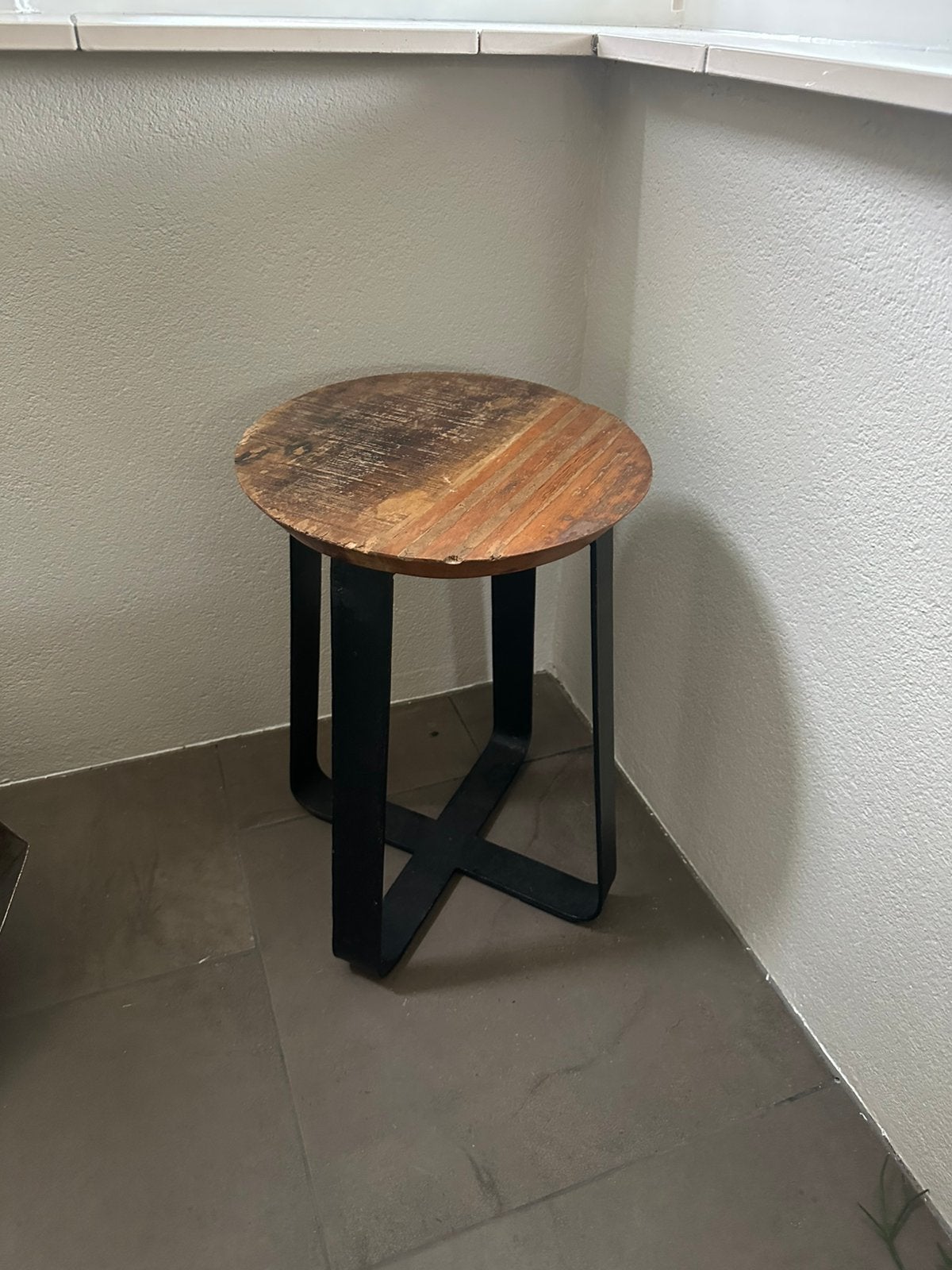 Kruk hout en metaal, Ophalen, Zo goed als nieuw, Hout