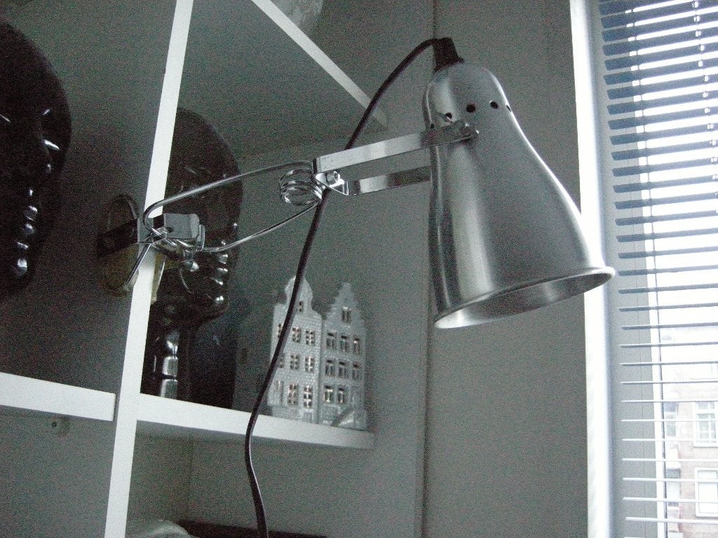 Spotmet klem knijplap Ikea vintage (2X) - zeer nette staat, Ophalen, Zo goed als nieuw, Metaal, E27 (groot)