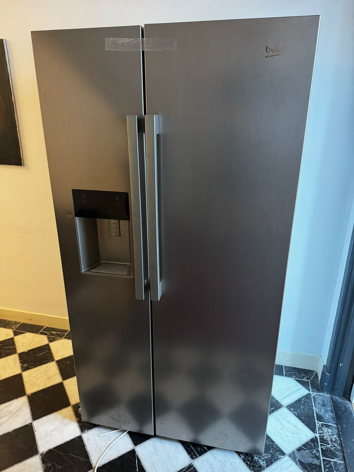Defecte Beko Amerikaanse koelkast - gratis af te halen, Witgoed en Apparatuur, Koelkasten en IJskasten, 200 liter of meer, 60 cm of meer