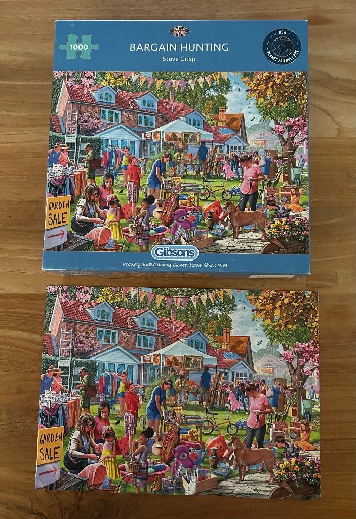 Puzzel Gibson - Bargain hunting 1000 stukjes, Ophalen of Verzenden, 500 t/m 1500 stukjes, Zo goed als nieuw, Legpuzzel