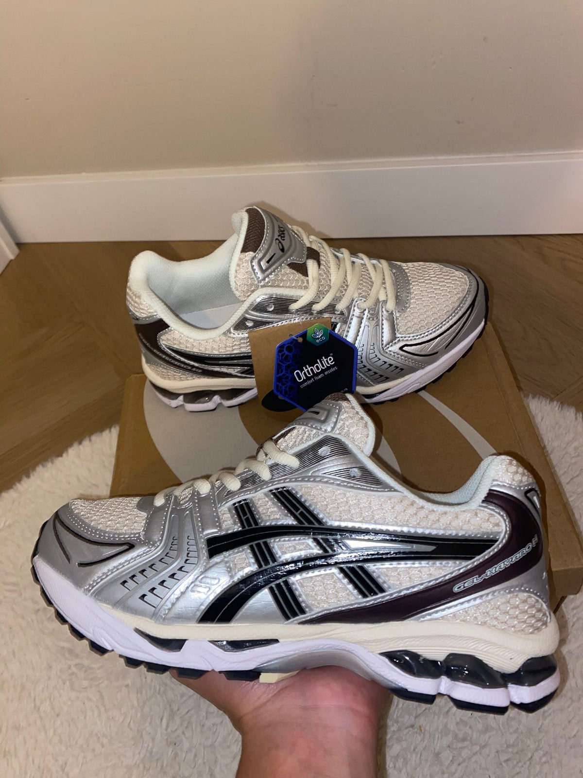Asics Gel-Kayano 14 — Cream & Black —, Verzenden, Wit, Nieuw, Sneakers of Gympen