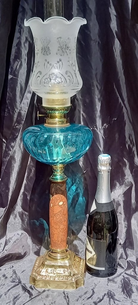 Antieke Franse XL olielamp, Antiek en Kunst, Verzenden